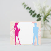 カップルの期待ベビー ポストカード (スタンド正面)