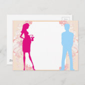 カップルの期待ベビー ポストカード (正面/裏面)