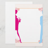 カップルの期待ベビー 便箋 (正面/裏面)