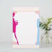 カップルの期待ベビー 便箋 (スタンド正面)