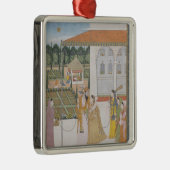 カップルの歩く メタルオーナメント (右)