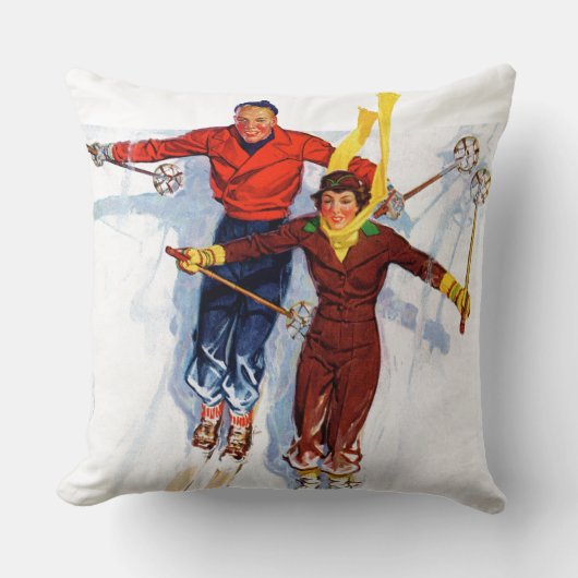 カップルの滑降競技 クッション (正面)