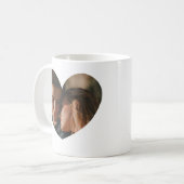 カップルの素敵な写真の内側ハートフレームマググ コーヒーマグカップ (正面左)