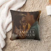 カップルの結婚写真を楽しく クッション (ブランケット)