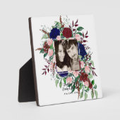 カップルの結婚写真、記念日、新しいホームギフト フォトプラーク (正面)