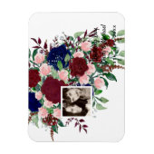 カップルの結婚写真、記念日、新しいホームギフト マグネット (縦)