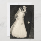 カップルの結婚記念日お祝い写真 招待状 (裏面)