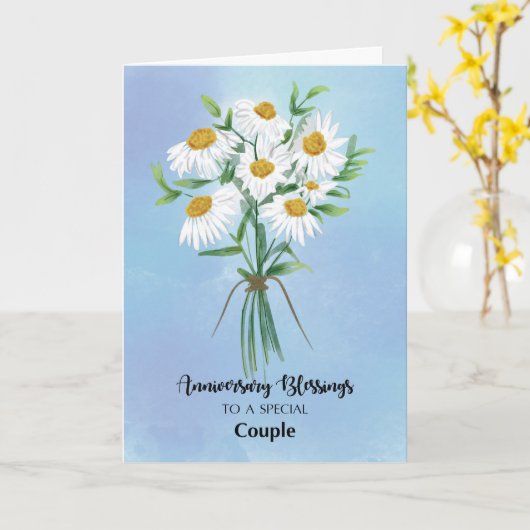 カップルの結婚記念日の恵みのために カード (黄色い花)