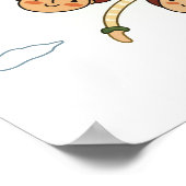 カップルの背面飛んでいる表示 ポスター (角)