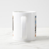 カップルの見落としの海岸の鉄道ポスター ジャンボコーヒーマグカップ (裏面)