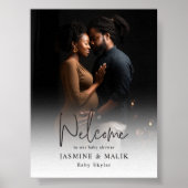 カップルの赤ちゃんシャワパーソナライズされたー写真ポスター ポスター (正面)