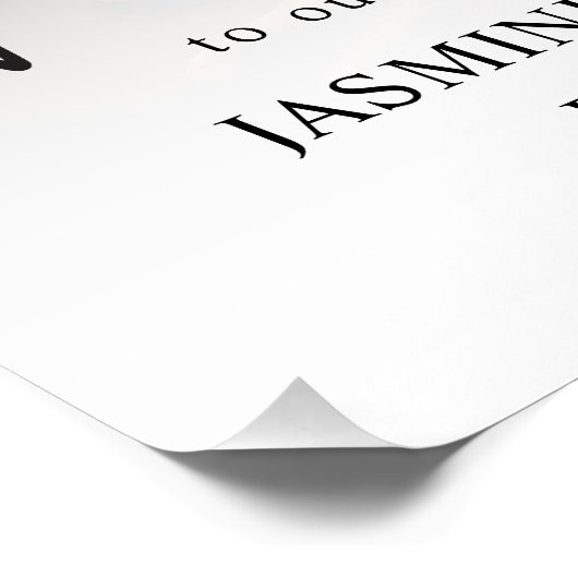 カップルの赤ちゃんシャワーパーソナライズされた写真 ポスター (コーナー)