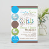 カップルの赤ちゃんシャワー 招待状 (スタンド正面)