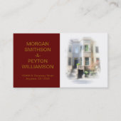 カップルの通話カード – 写真wバ縁どルガディ 名刺 (正面)