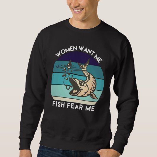 カップルの魚釣り スウェットシャツ (正面)