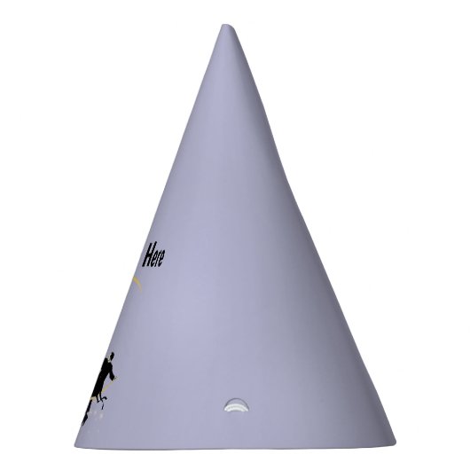 カップルの黄色の三日月の怒顔 パーティーハット (右)