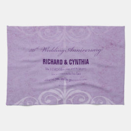 カップルの50回目の結婚記念日にカスタムネーム キッチンタオル