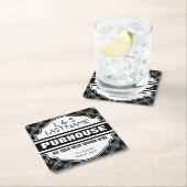 カップルのPubhouseカスタマイズビールここに スクエアペーパーコースター (インサイチュ)