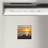 カップルはサンセットマグネットでビーチに座る マグネット (インサイチュ (食洗機))