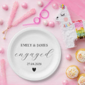 カップルへの結婚祝い、オーダーメイド食器、名入れ ペーパープレート (パーティー)
