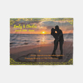 カップルまたは結婚の壁の装飾 フリースブランケット (正面(横))