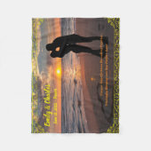 カップルまたは結婚の壁の装飾 フリースブランケット (正面)