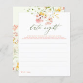 カップルまたは花嫁の日付の夜のアイディア- Wildflowers (正面/裏面)