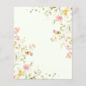 カップルまたは花嫁の日付の夜のアイディア- Wildflowers (裏面)