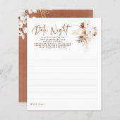 カップルまたは花嫁の日付の夜アイディア- Terracotta (正面/裏面)