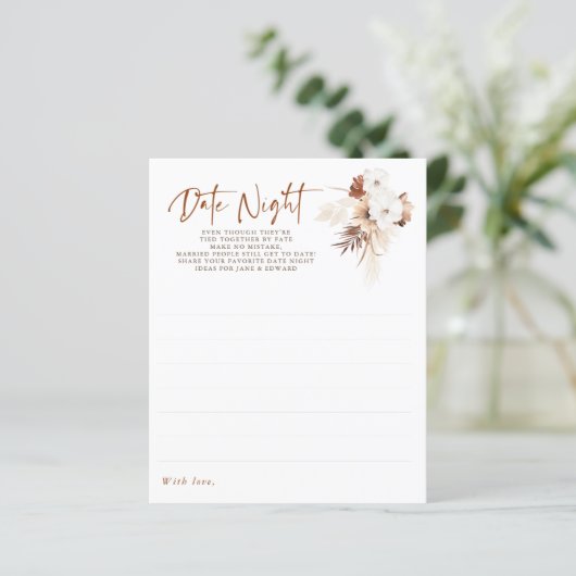 カップルまたは花嫁の日付の夜アイディア- Terracotta (スタンド正面)