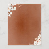 カップルまたは花嫁の日付の夜アイディア- Terracotta (裏面)