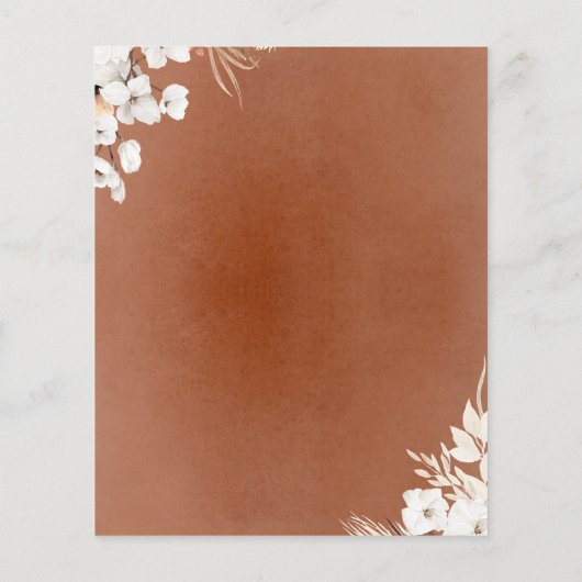 カップルまたは花嫁の日付の夜アイディア- Terracotta (裏面)