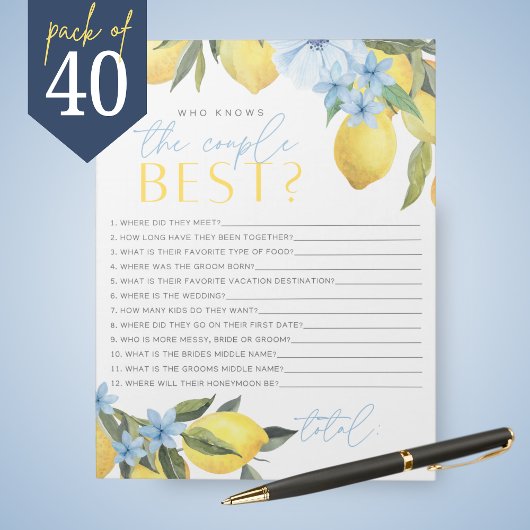 カップルを知っているレモ最高のンブライダルゲームパック ノートパッド