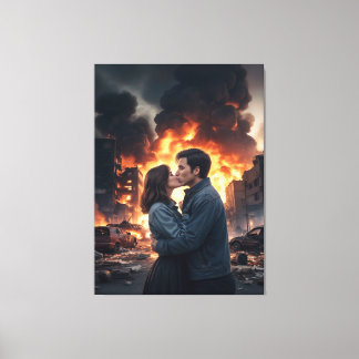 カップルを示す愛 キャンバスプリント