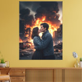 カップルを示す愛 キャンバスプリント (インサイチュ (リビング))