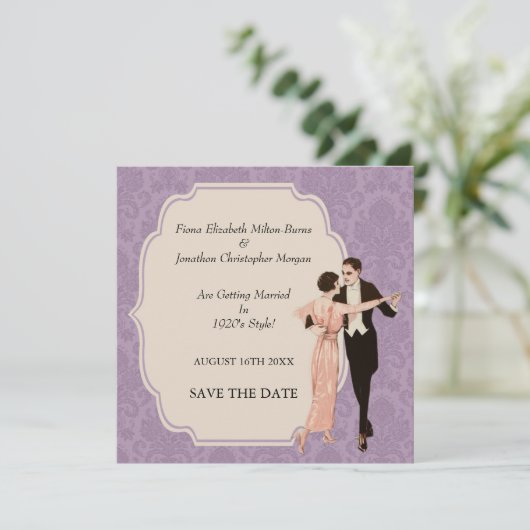 カップルを踊る日付の20年代のヴィンテージを救って下さい セーブザデート (スタンド正面)