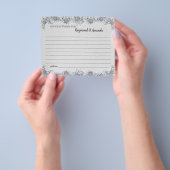 カップルアドバイスカードのブライダルシャワーと願い チラシ (手)