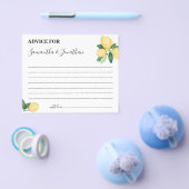 カップルアドバイスカードのレモンブライダルシャワー チラシ (シングル)