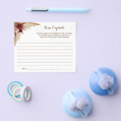 カップルアドバイスカード用タイムカプセルブライダルシャワー チラシ (シングル)