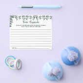 カップルアドバイスカード用タイムカプセルブライダルシャワー チラシ (シングル)