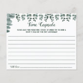 カップルアドバイスカード用タイムカプセルブライダルシャワー チラシ (正面)