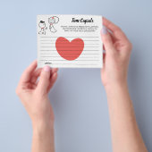 カップルアドバイスカード用タイムカプセルブライダルシャワー チラシ (手)