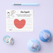 カップルアドバイスカード用タイムカプセルブライダルシャワー チラシ (シングル)