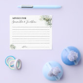 カップルアドバイスカード用ユーカリブライダルシャワー チラシ (シングル)