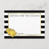 カップルアドバイス |ブラックストライプ金ゴールド牡丹 アドバイスカード (正面)