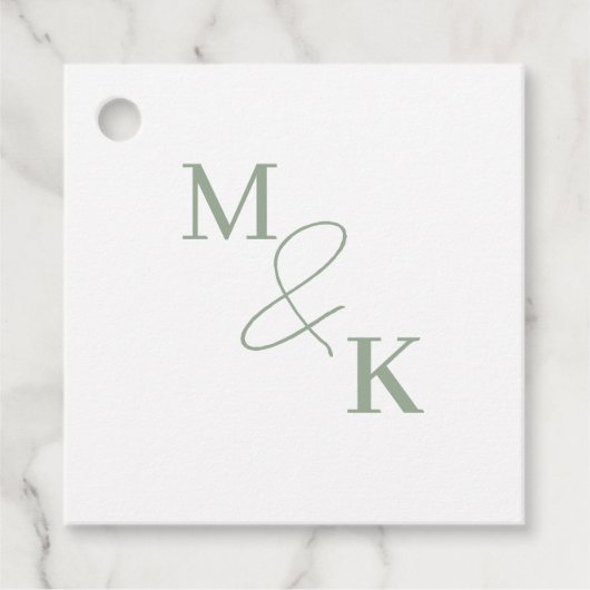 カップルイニシャルモノグラム フェイバータグ (正面)