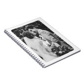 カップルイニシャルレトロフォトモノグラム ノートブック (右側)