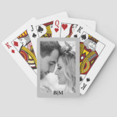 カップルイニシャルレトロフォトモノグラ遊ムのカード トランプ (裏面)