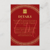 カップルイニシャル中国のの赤いフレーム詳細 エンクロージャーカード (正面)