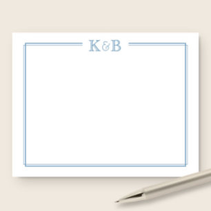 カップルイニシャル 新婚夫婦 モノグラム ステーショナリー ノートカード